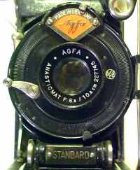 Lens Panel of Agfa Standard 120 rollfilm