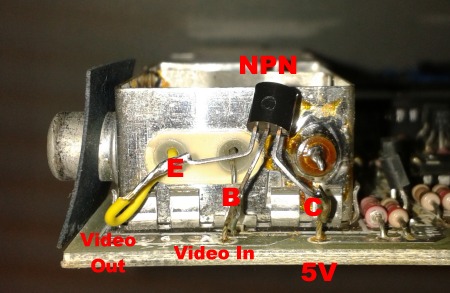Modulator after transistor composite video fix