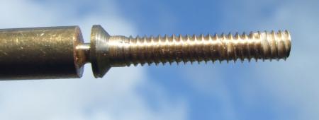 Screw as completed in the lathe