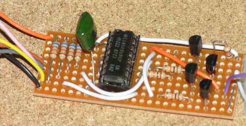 Finished circuit on stripboard