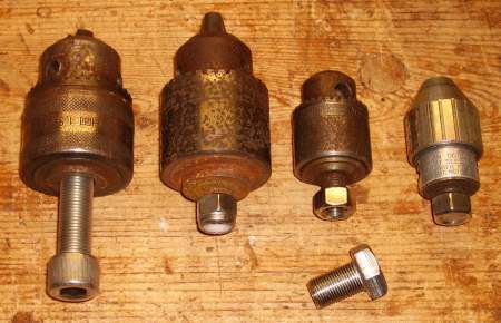 Selection of 3 jaw drill chucks