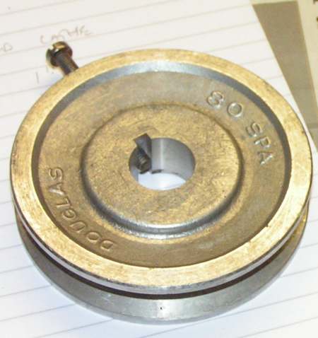 Single pulley for lathe