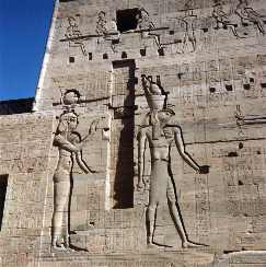 Photo of the inscriptions at the temple of Philae