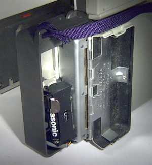 Inside of battery compartment